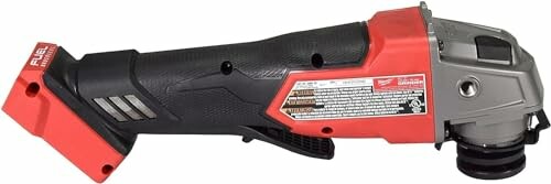 Cordless angle grinder with black and red design