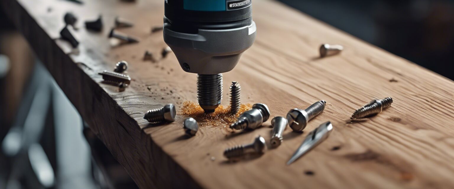Cordless screwdriver in action