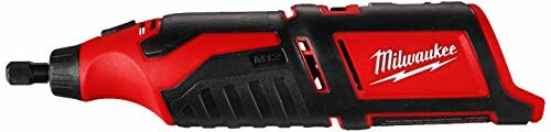 Milwaukee cordless screwdriver in red and black.
