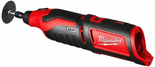 Milwaukee cordless rotary tool with cutting disc.