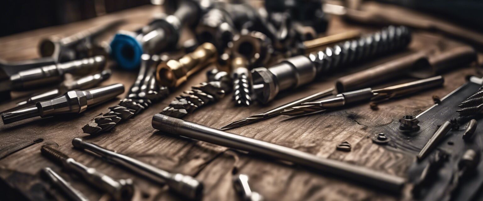 Various drill bits and accessories